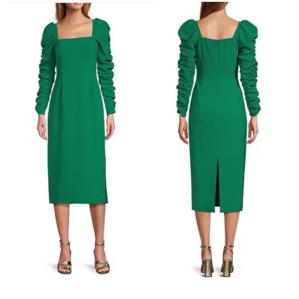NWT Antonio Melani Elena Midi Dress 4 Green Holiday Party Formal Long MSRP $199